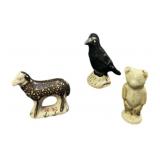 Porcelain Lamb, Pie Bird & Bear