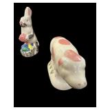 Ceramic Easter Rabbit & Pig
