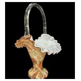 Rare 11 ï¿½ Fenton Murrhina Style Basket