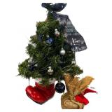 Lighted Tabletop Christmas Tree in Shoe wï¿½