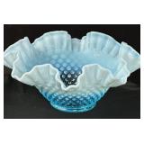 4 1/2 x 10 ï¿½  Fenton Blue Opalescent Bowl