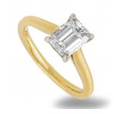 14kt Gold 1.65 ct Emerald Cut Lab Diamond Ring