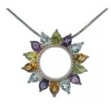 Genuine 3.50 ct Gemstone Designer Necklace