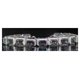 Emerald Cut 22.50 ct Mystic Topaz Bracelet