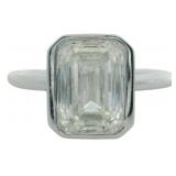 14kt Gold 3.00 ct Emerald Cut VS Lab Diamond Ring