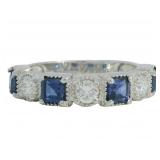 Antique Style 1.45 ct Sapphire & Diamond Ring