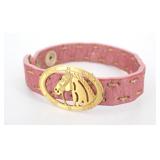 Fendi Leather Selleria Horse Motif Bracelet