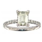 14k Gold 1.49 ct Emerald Cut VS Lab Diamond Ring