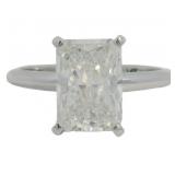 14kt Gold 2.81 ct Radiant Cut Lab Diamond Ring