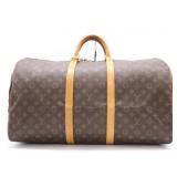 Louis Vuitton Monogram Keepall 55 Boston Bag