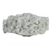 14kt Gold 3.86 ct Cushion Cut VS Lab Diamond Ring