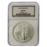 1996 MS69 American Eagle Silver Dollar *KEY