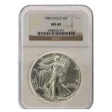 1986 MS69 American Eagle Silver Dollar *1st Year