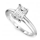 14kt Gold 1.50 ct Emerald Cut Lab Diamond Ring