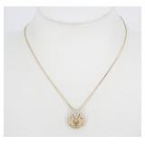 Givenchy Rhinestone Gold Necklace