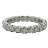 Platinum 1.00 ct Natural Diamond Eternity Band