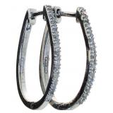 Quality Diamond Hoop Earrings