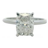 14kt Gold 1.96 ct Cushion VS Lab Diamond Ring