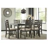 Ashley D397 Table & 6 Padded Chairs
