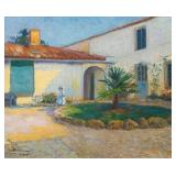 La Fille De L'artiste Dans La Jardin À Taillebourg