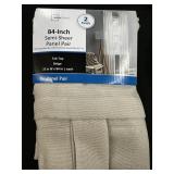 (4) Semi-Sheer TAB TOP  Panels 37 ï¿½ x 84 ï¿½