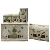 1950s Ransburg Bread Box, Canisters & Wax
