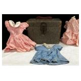 Mid Century Faux Alligator Travel Case wï¿½ Doll