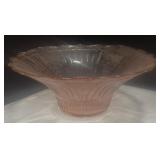 Anchor Hocking Pink Mayfair Open Rose Depression
