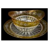 Etched Bowl & Underplate