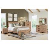 Full 5-Piece Sanginlane Tan Bedroom Group