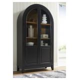 75' Archtop Black & Natural  Display Cabinet