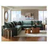 Carriage 3-Piece Jade Sectional