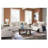 Ashley Danum DBL Reclining Stone Sofa & Love Seat