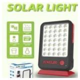 Black & Red JUNELEO RECHARGEABLE SOLAR LIGHT