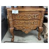 Estate Century Floral Accent Chest W Claw Feet