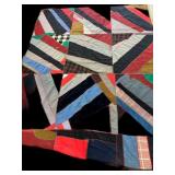 Hand Tacked  Crazy Quilt