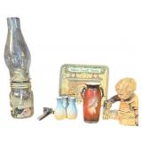 Oil Lamp, Statue, Plaque,