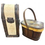 Wood Basket & Decorator Box