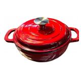 Red Enameled Cast Iron Cooker