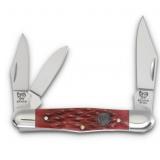 Hen & Rooster 3 Blade Whittler Red Pick Bone