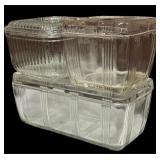 (3) Vintage Glass Refrigerator Bowls