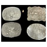 (4) Rodeo Belt Buckles