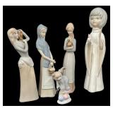 RARE (5) pc Porcelain Figurines