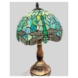 18 ï¿½ Dragonfly Leaded Stained Glass Lamp
