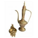 Brass Oil Pitcher &   Burner
