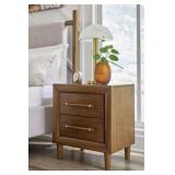Lyncott Mid Century 2-Drawer Nightstand