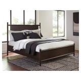 Queen Dententon Merlot Panel Bed