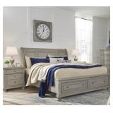 Queen Lettner Storage Bed & Nightstand Set