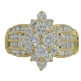 18k Gold 2.65 ct Natural VS Brilliant Diamond Ring