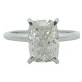 14kt Gold 1.97 ct Cushion VVS Lab Diamond Ring
